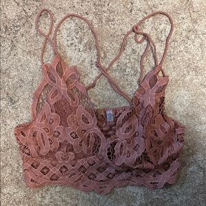 Lace Bralette in Dusty Rose
